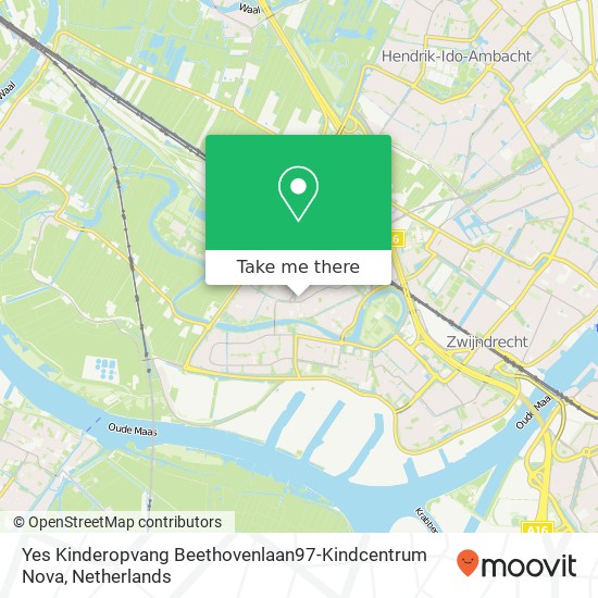 Yes Kinderopvang Beethovenlaan97-Kindcentrum Nova, Beethovenlaan 97 kaart