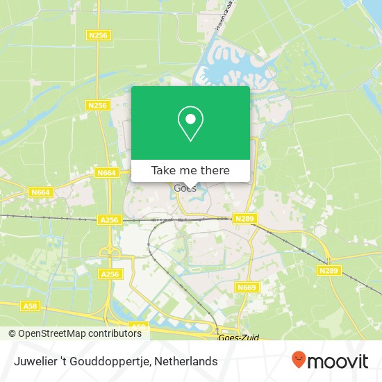 Juwelier 't Gouddoppertje, Lange Kerkstraat 48 kaart