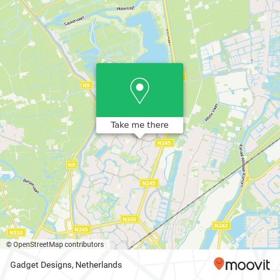 Gadget Designs, Karinthiestraat 10 kaart