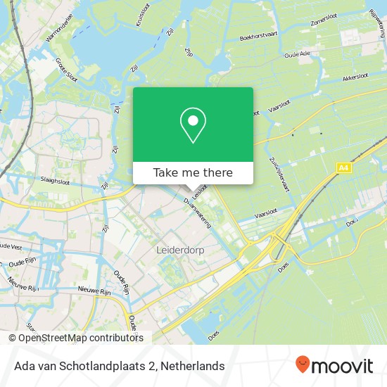 Ada van Schotlandplaats 2, 2353 DH Leiderdorp kaart