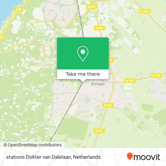 stations Dokter van Dalelaan, 3851 NG,3851 NG Ermelo kaart