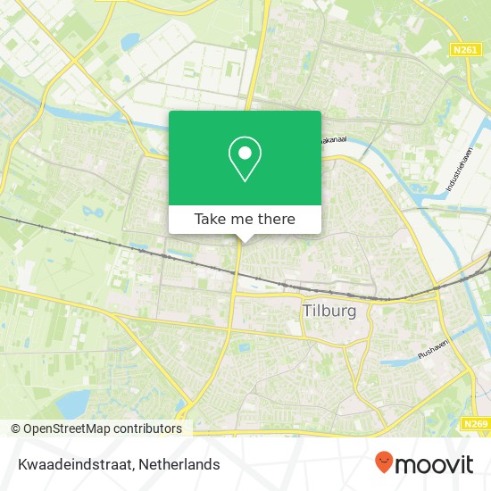 Kwaadeindstraat, 5041 LK Tilburg kaart