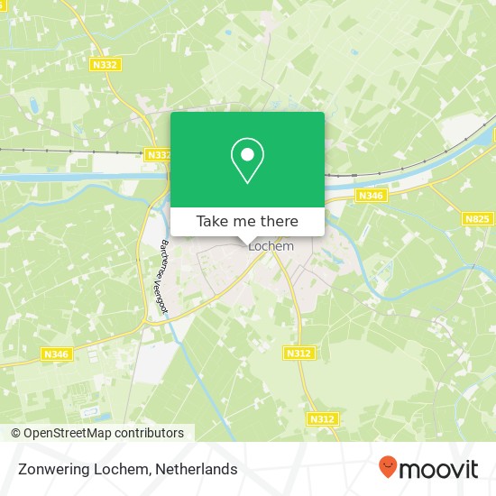 Zonwering Lochem, Zuiderenkpad kaart