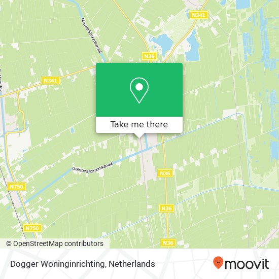 Dogger Woninginrichting, Hoofdweg 103 7676 AC Vriezenveensewijk kaart