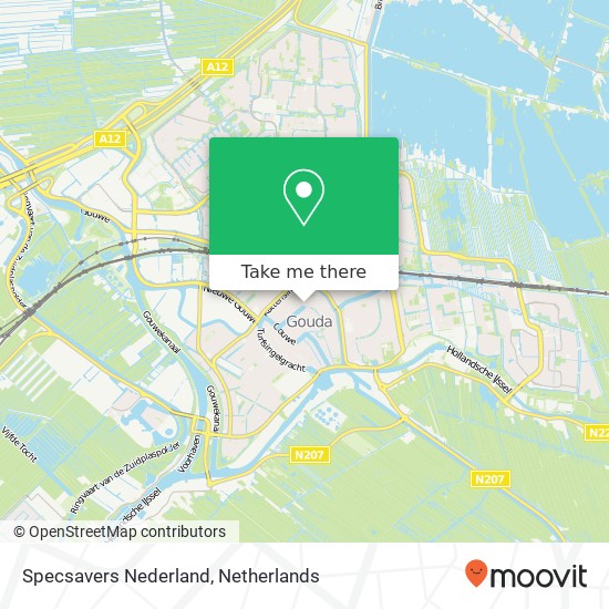 Specsavers Nederland, Kleiweg 9 2801 GB Gouda kaart