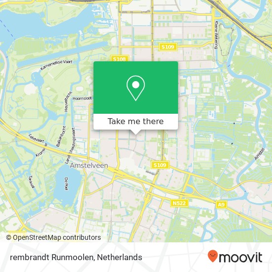 rembrandt Runmoolen, 1181 Amstelveen kaart