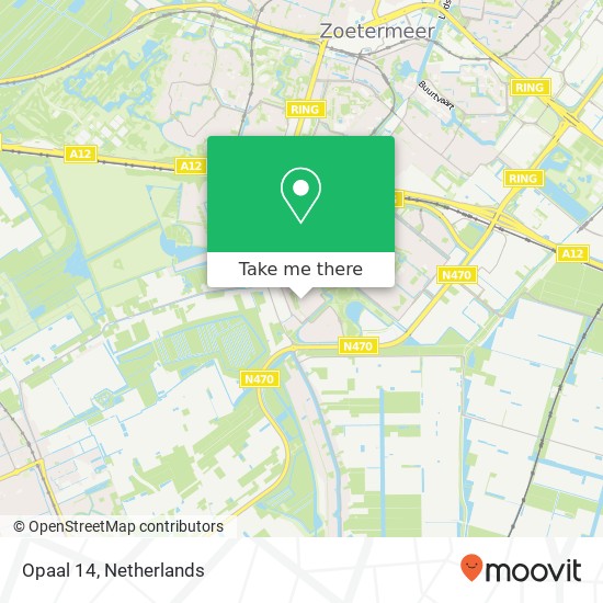 Opaal 14, 2719 SR Zoetermeer kaart