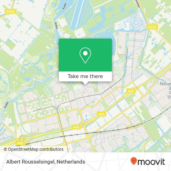 Albert Rousselsingel, 3069 JV Rotterdam kaart