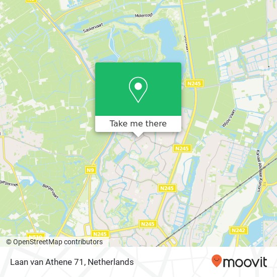 Laan van Athene 71, 1827 DZ Alkmaar kaart