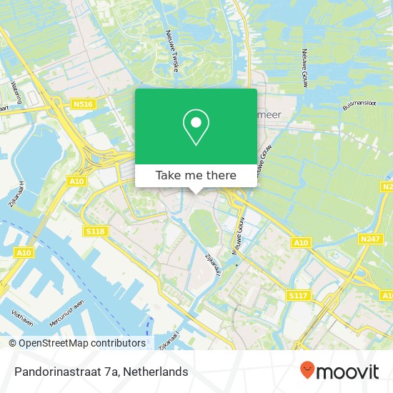 Pandorinastraat 7a, 1035 VR Amsterdam kaart