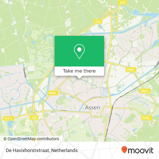 De Havixhorststraat, 9402 Assen kaart
