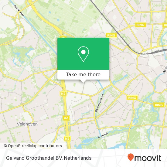Galvano Groothandel BV, Dillenburgstraat 12 kaart