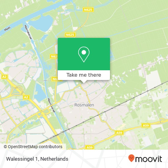 Walessingel 1, 5247 WT Rosmalen kaart