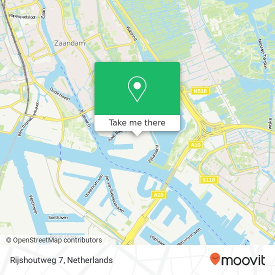 Rijshoutweg 7, 1505 HL Zaandam kaart