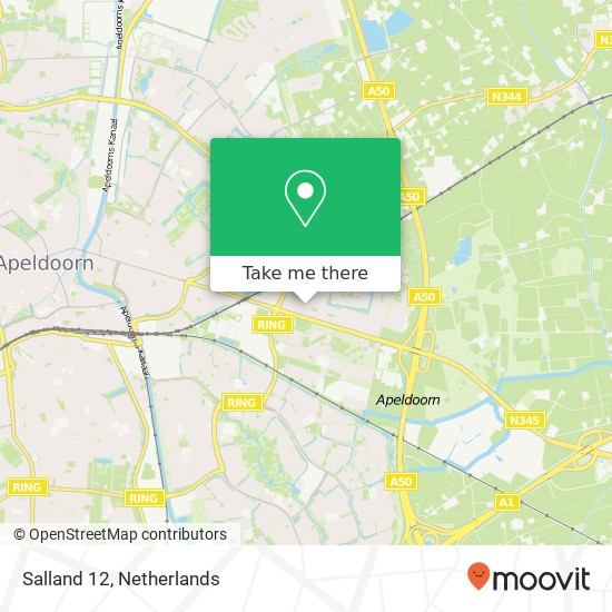 Salland 12, 7325 ZB Apeldoorn kaart