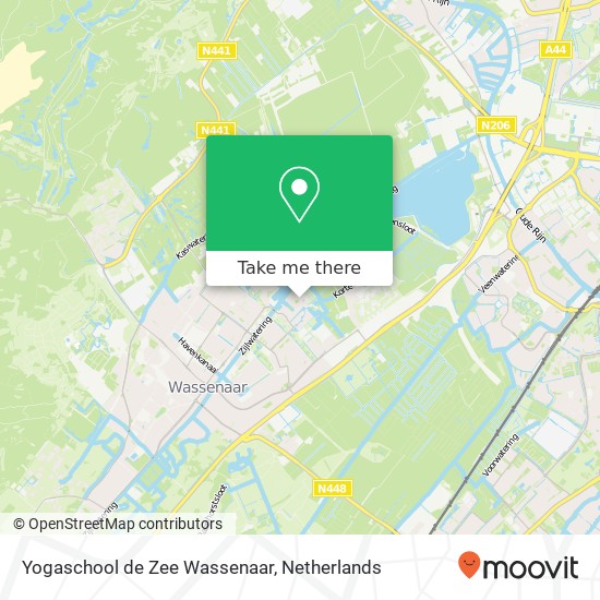 Yogaschool de Zee Wassenaar, Westerhoflaan kaart