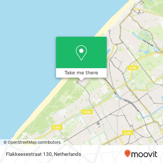 Flakkeesestraat 130, 2583 NE Scheveningen kaart