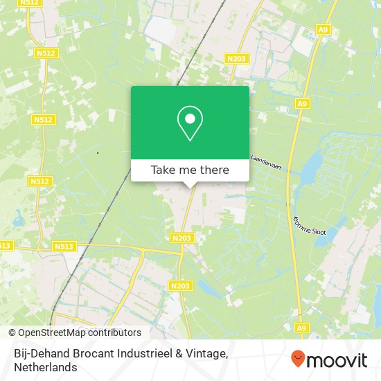 Bij-Dehand Brocant Industrieel & Vintage, Rijksweg 69 kaart