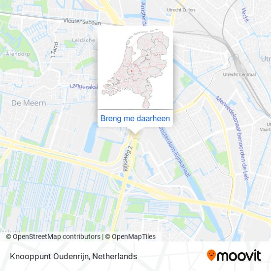 Knooppunt Oudenrijn kaart