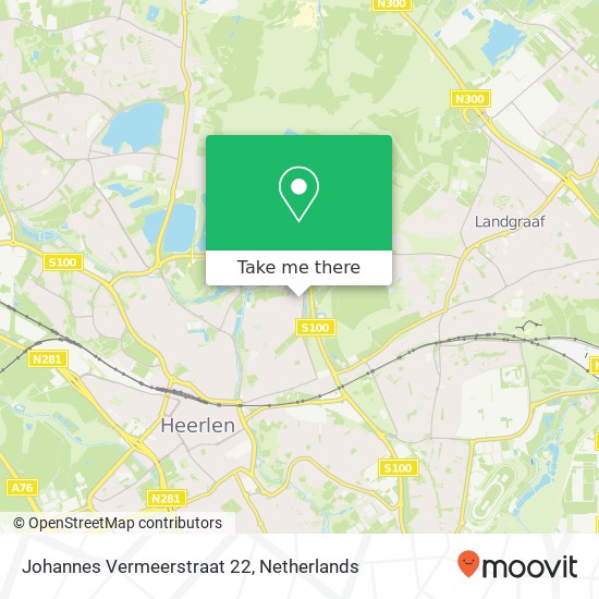 Johannes Vermeerstraat 22, 6415 TR Heerlen kaart