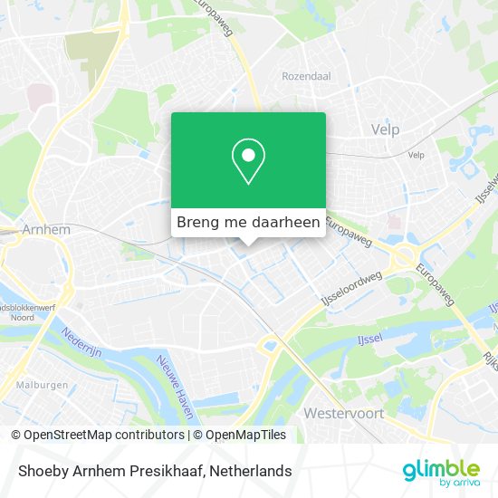 Shoeby Arnhem Presikhaaf kaart