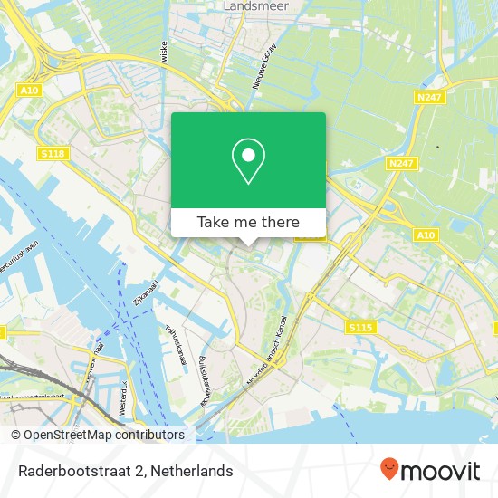 Raderbootstraat 2, 1034 JN Amsterdam kaart