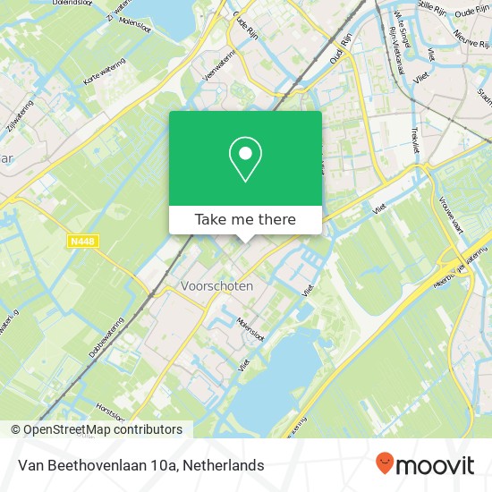 Van Beethovenlaan 10a, 2253 BE Voorschoten kaart