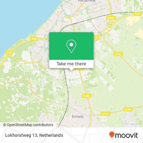 Lokhorstweg 13, 3851 SE Ermelo kaart