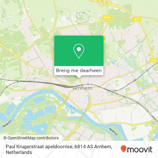 Paul Krugerstraat apeldoornse, 6814 AS Arnhem kaart