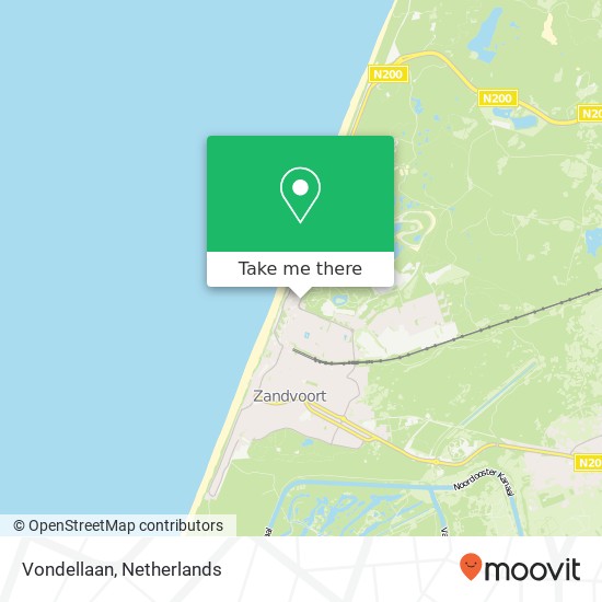 Vondellaan, 2041 Zandvoort kaart