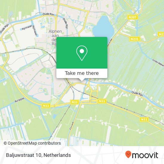 Baljuwstraat 10, 2405 ZA Alphen aan den Rijn kaart