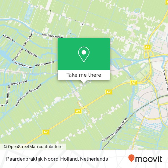 Paardenpraktijk Noord-Holland, Noorderweg 127 kaart