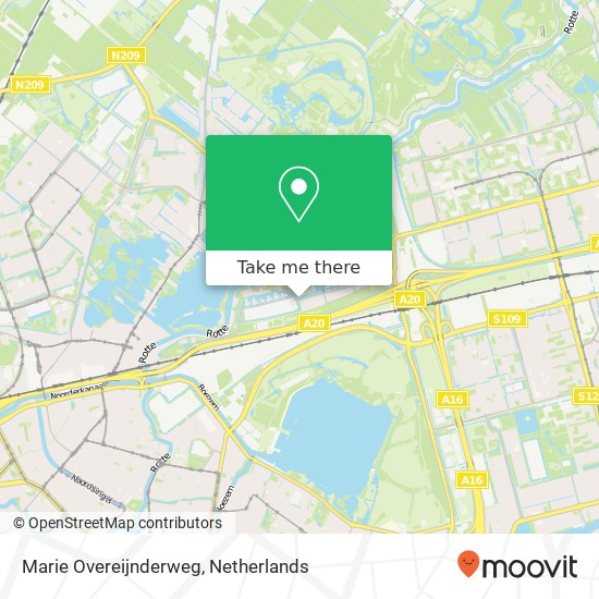 Marie Overeijnderweg, 3056 Rotterdam kaart