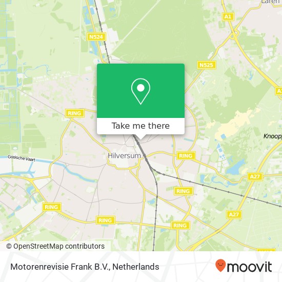 Motorenrevisie Frank B.V., Geuzenweg 2 kaart