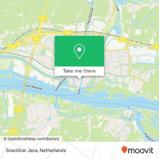 Snackbar Java, Grote Markt 10 kaart