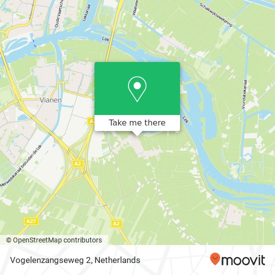 Vogelenzangseweg 2, 4124 AS Hagestein kaart