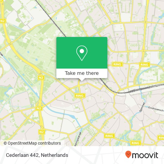 Cederlaan 442, 5616 Eindhoven kaart