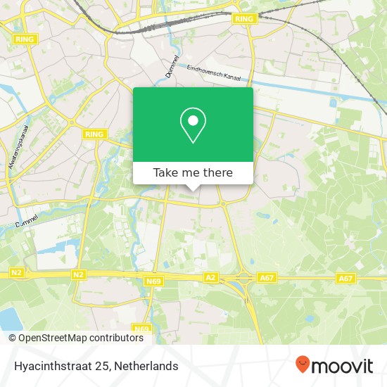 Hyacinthstraat 25, 5644 KC Eindhoven kaart