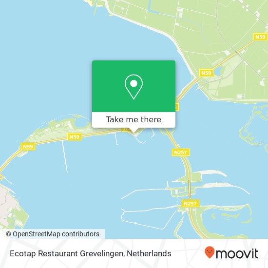 Ecotap Restaurant Grevelingen kaart