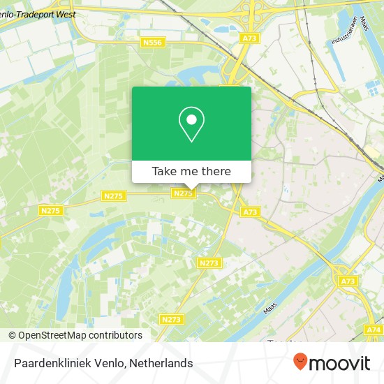 Paardenkliniek Venlo, Maasbreeseweg 286 kaart