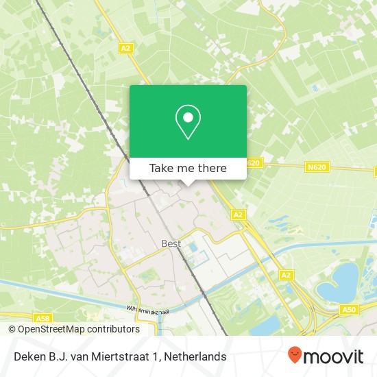 Deken B.J. van Miertstraat 1, 5683 ET Best kaart