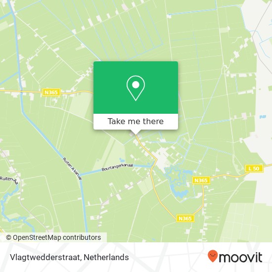 Vlagtwedderstraat, 9545 Bourtange kaart
