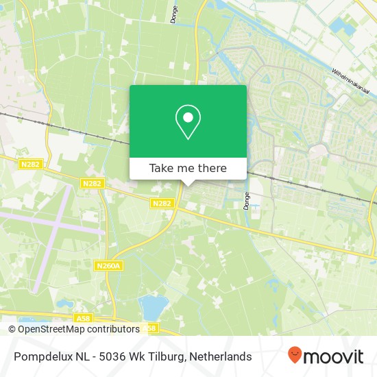 Pompdelux NL - 5036 Wk Tilburg, Vordenstraat 28 kaart