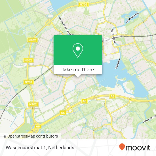 Wassenaarstraat 1, 1324 VE Almere-Stad kaart