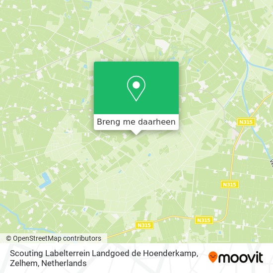 Scouting Labelterrein Landgoed de Hoenderkamp, Zelhem kaart