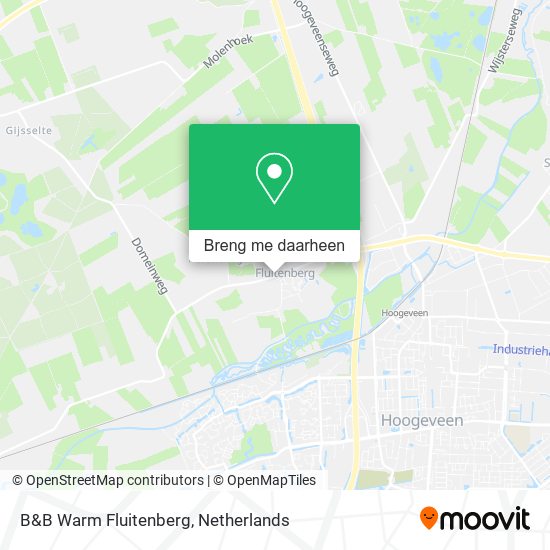 B&B Warm Fluitenberg kaart