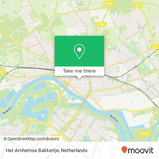 Het Arnhemse Bakkertje, Ruiterstraat 37 kaart