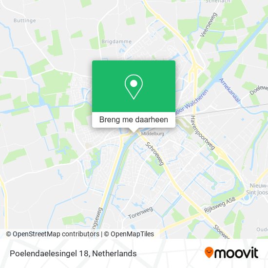 Poelendaelesingel 18 kaart