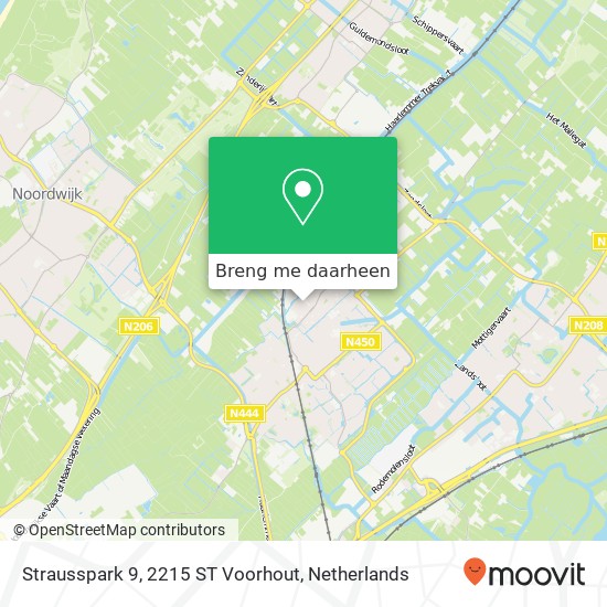 Strausspark 9, 2215 ST Voorhout kaart