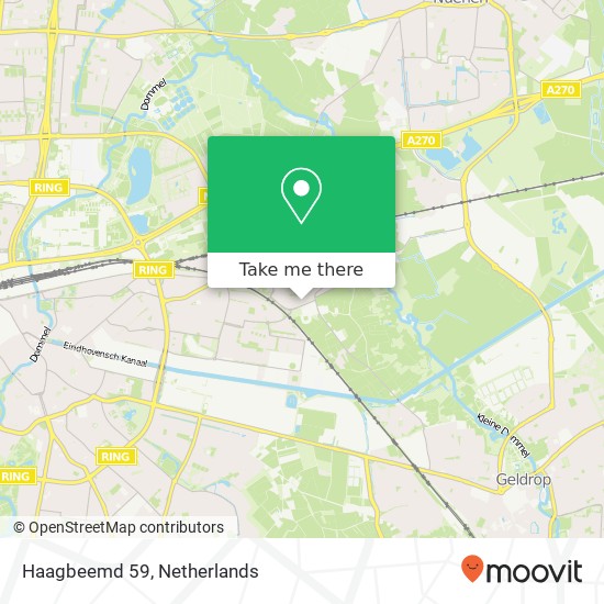 Haagbeemd 59, 5641 NB Eindhoven kaart